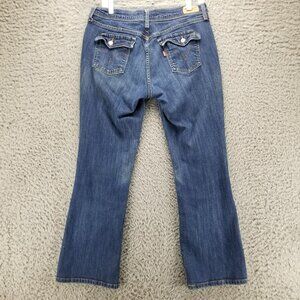Levis Jeans Womens 10 Blue 515 Bootcut Button Stretch Denim Flap Pocket